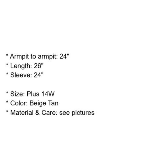 Talbots Jacket Plus Size 14W Beige Safari Cotton Lightweight Pockets Cargo Barn - Picture 5 of 16